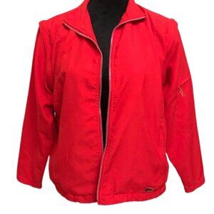 Swing by Bette & Court Red Lightweight Jacket w/Removeable Sleeves Size Medium